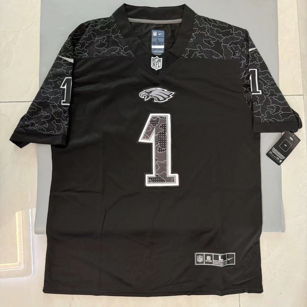 Nike Jalen Hurts Black Philadelphia Eagles #1 Black Jersey